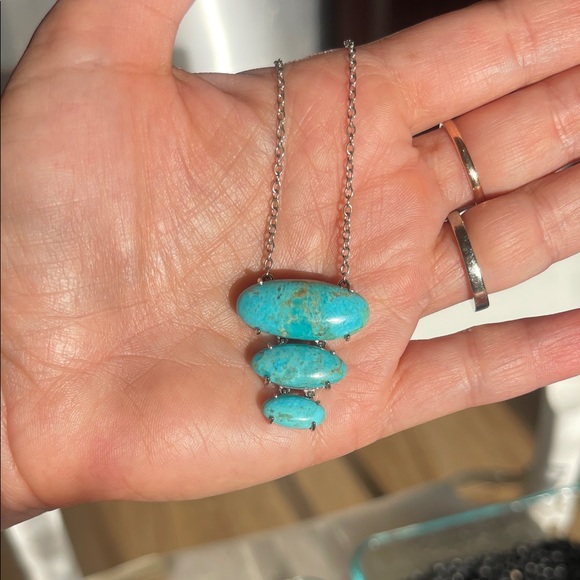 native american Turquoise sterling Silver Pendant Necklace - Picture 9 of 11